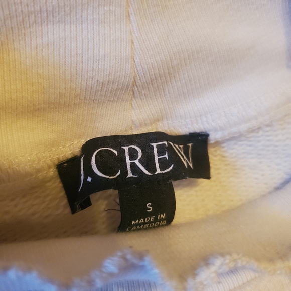 J.CREW Heritage Terry Mockneck Cropped Sweashirt In Stripe Women's SZ S - Picture 9 of 14
